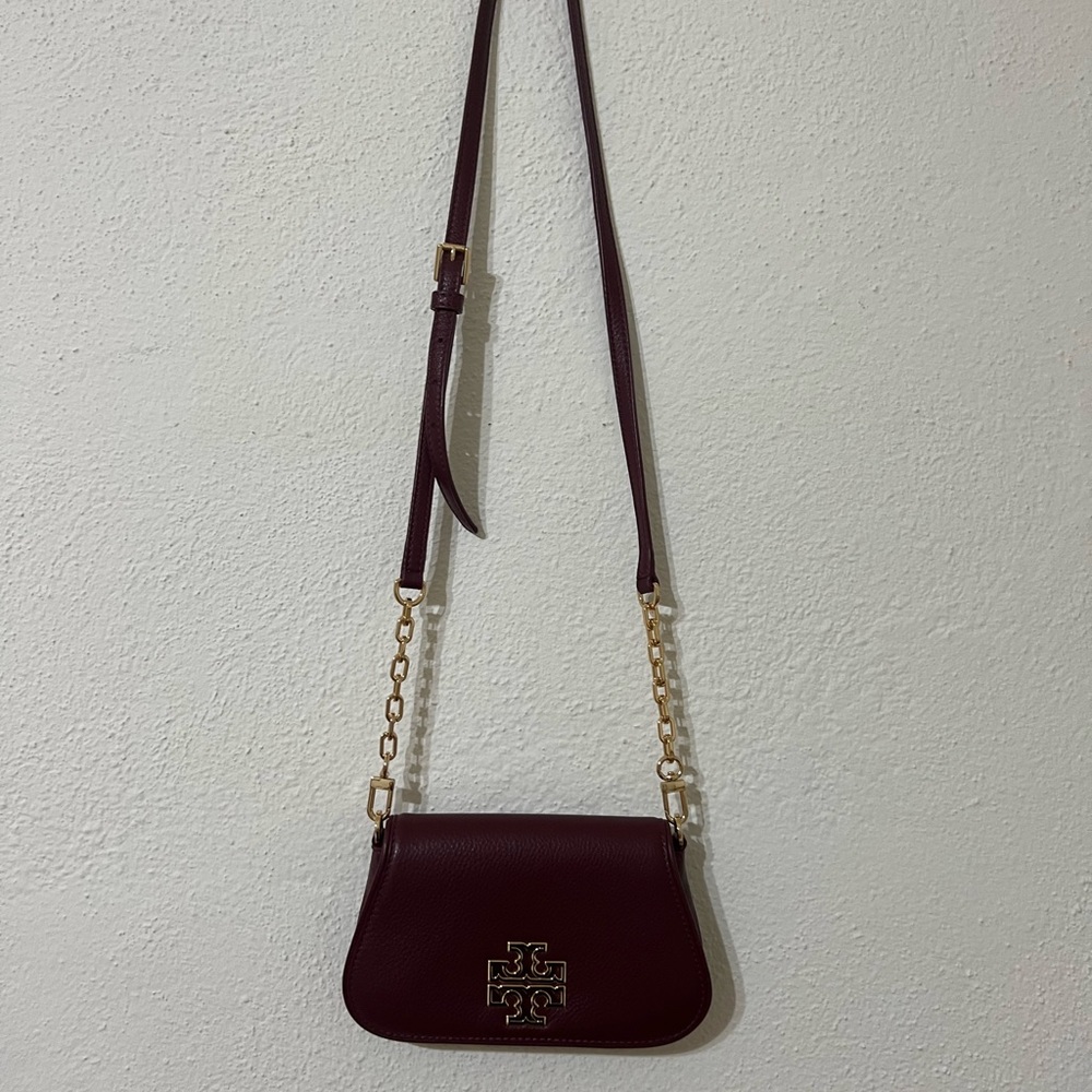 Burgundy tory burch crossbody